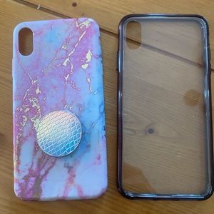 iPhone XSmax phone cases! One has a pop socket